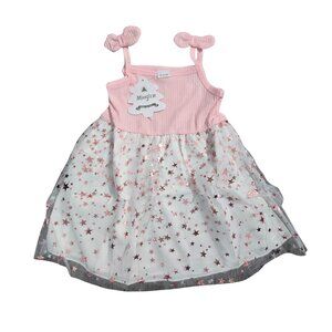 NWT | Mioglie Pink Star Tutu Dress | Glitter Tulle | 18-24M